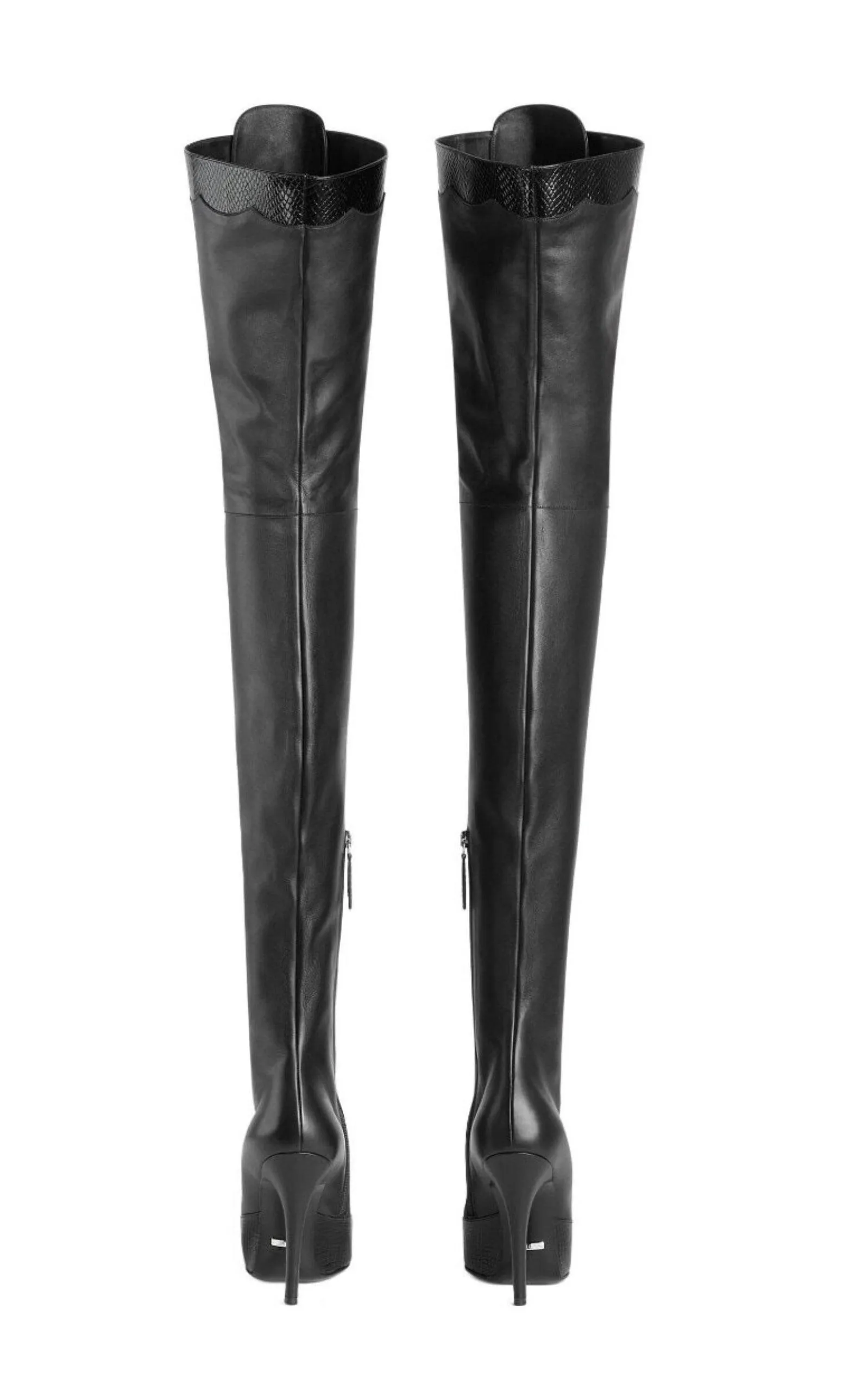 90mm Harriet Leather Over The Knee Boots