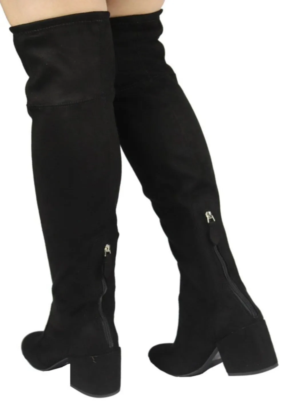 ADA-33 CHUNKY HEEL KNEE HIGH BOOTS