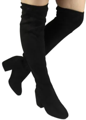 ADA-33 CHUNKY HEEL KNEE HIGH BOOTS