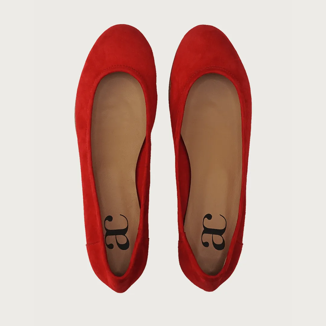 BAMBOLINA RED SUEDE