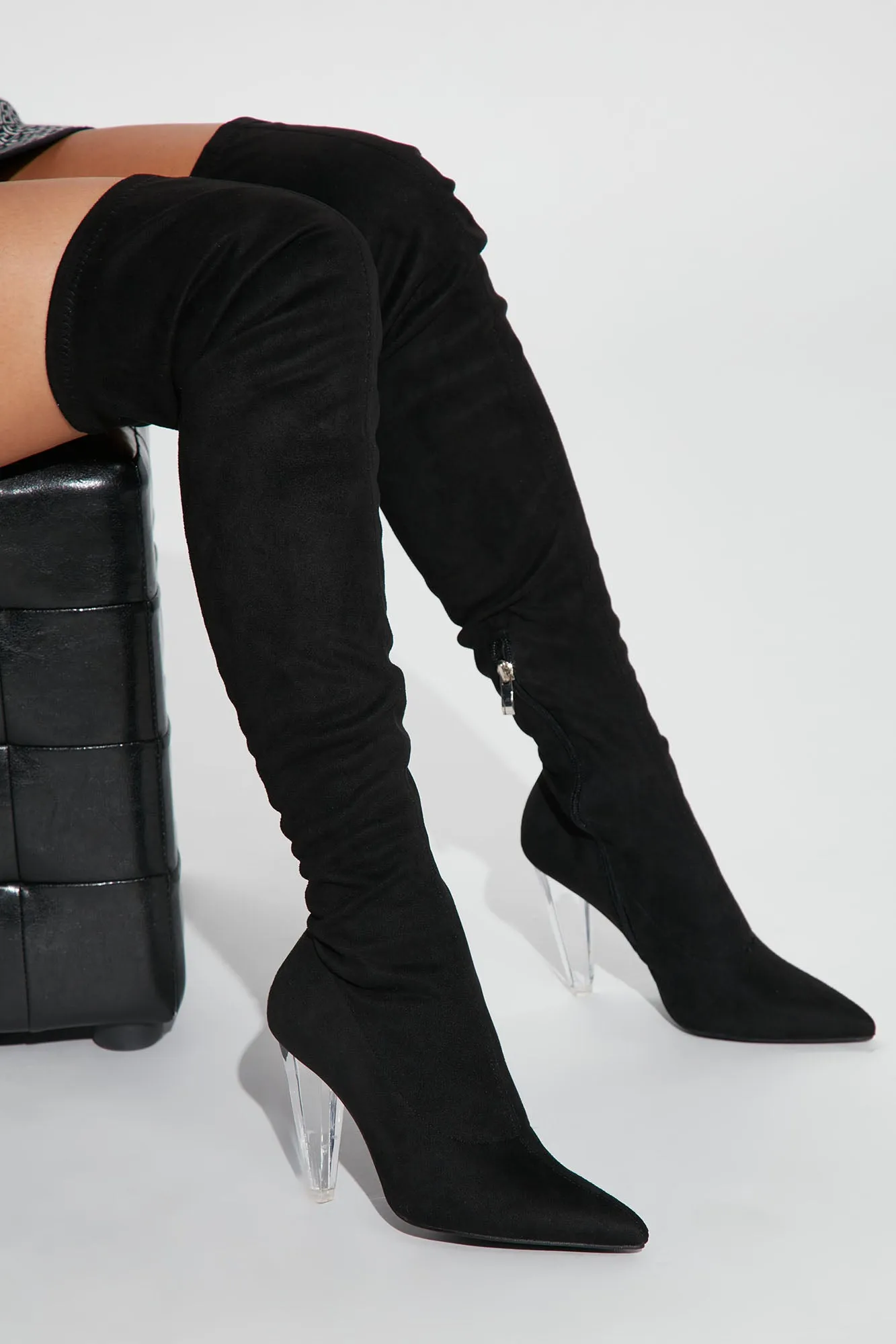 Billie Over The Knee Boots - Black