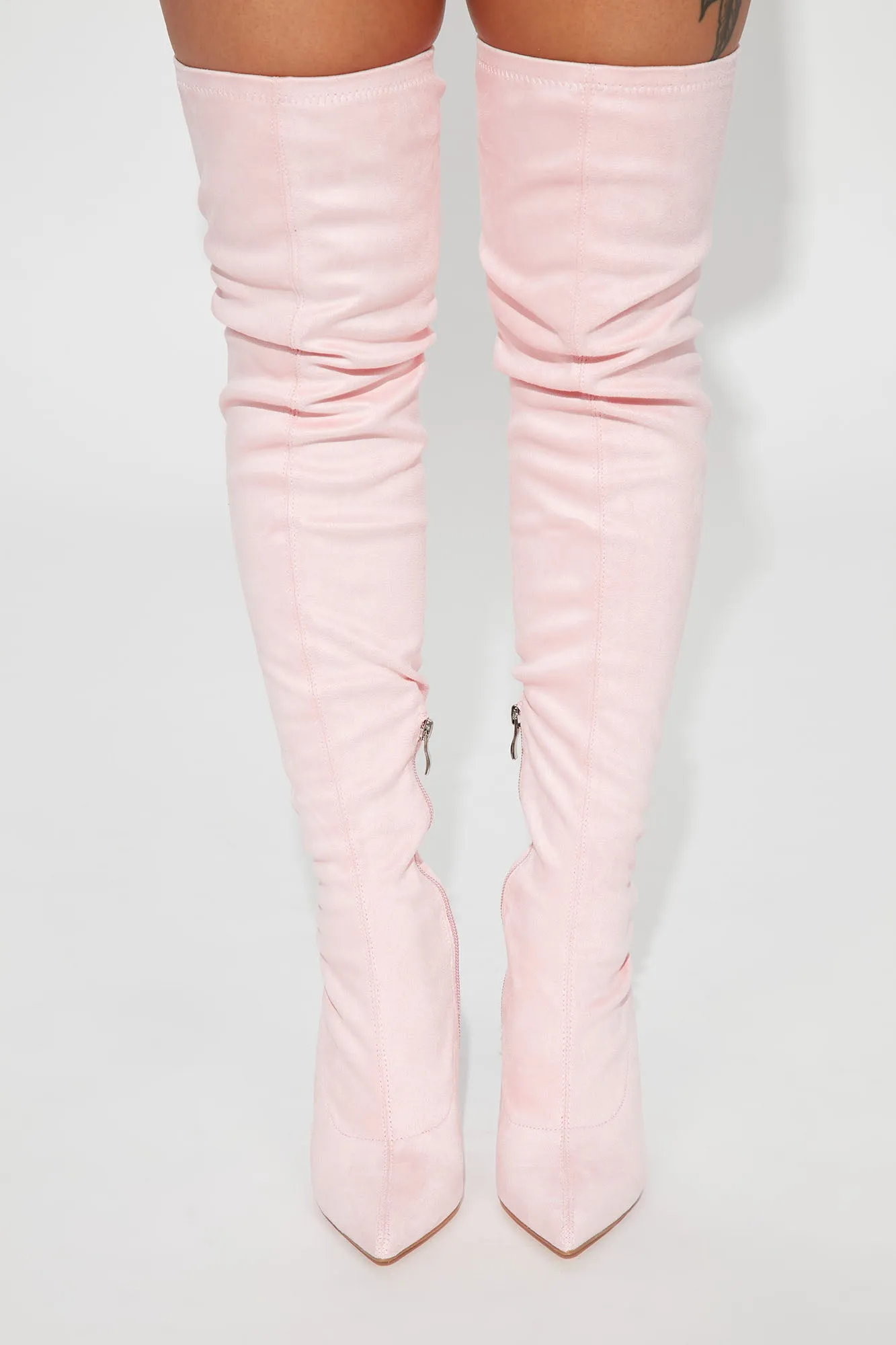 Billie Over The Knee Boots - Pink