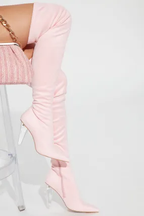 Billie Over The Knee Boots - Pink