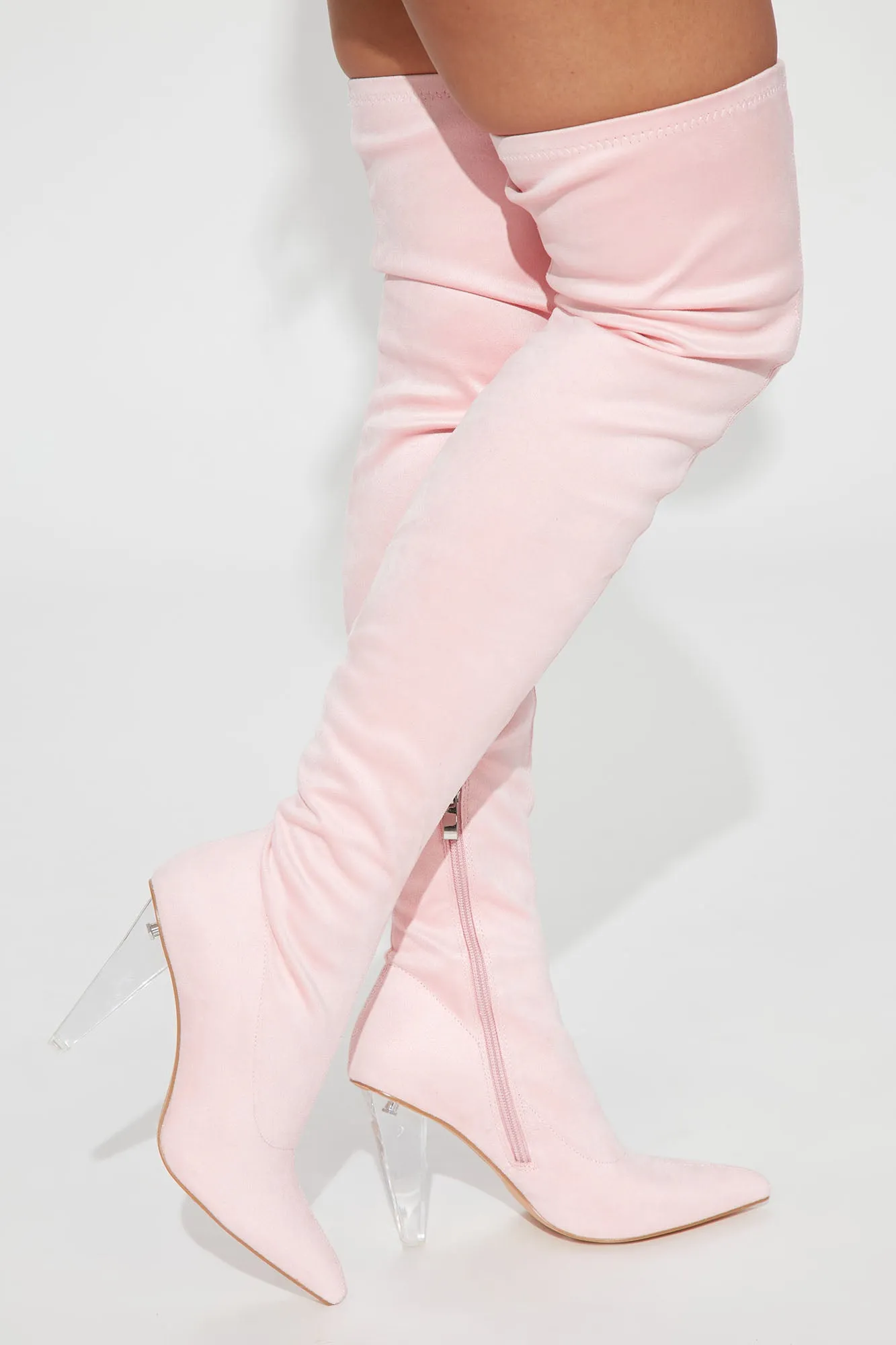 Billie Over The Knee Boots - Pink