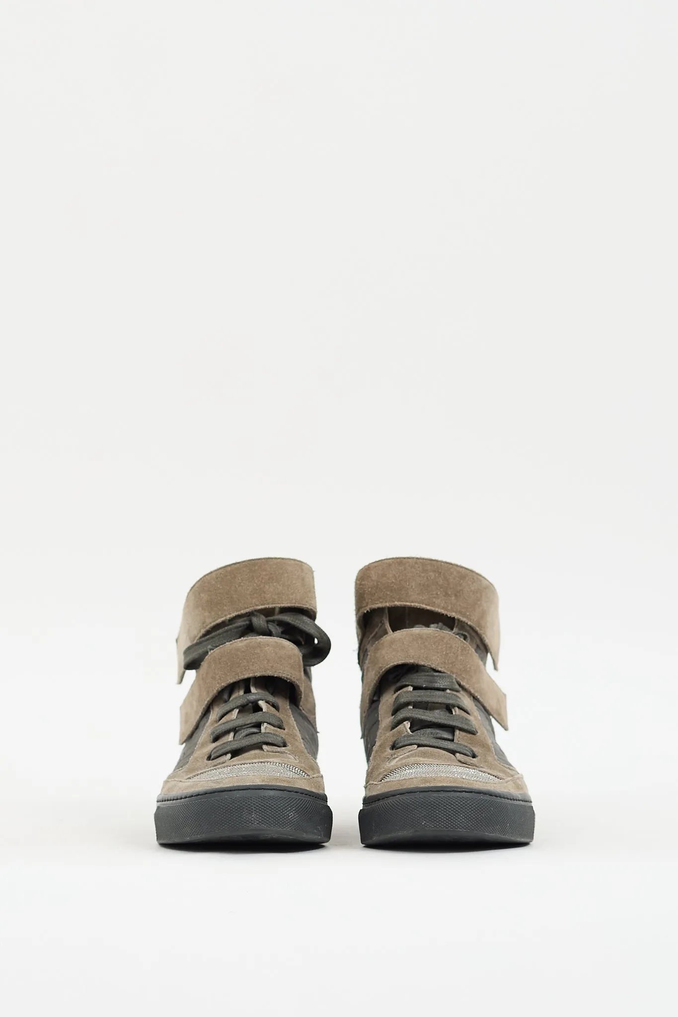 Brown Suede Monili High Top Sneaker