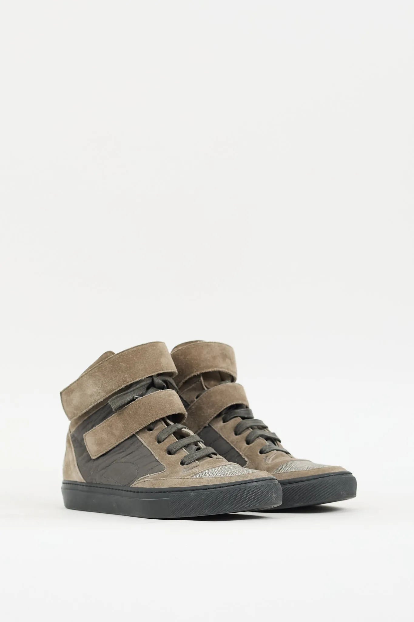 Brown Suede Monili High Top Sneaker