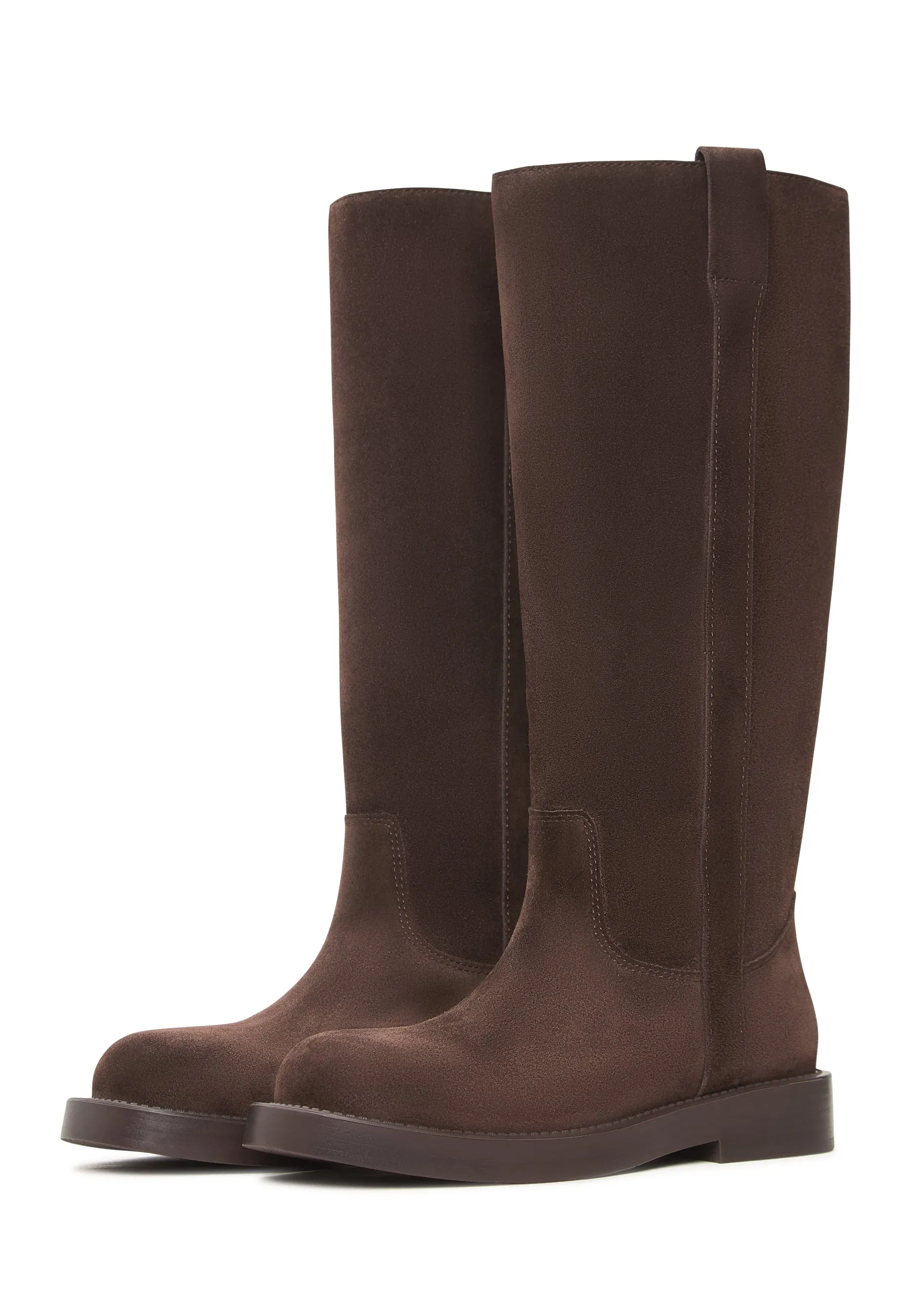 Classic Leather Knee-High Boots Ari - Brown