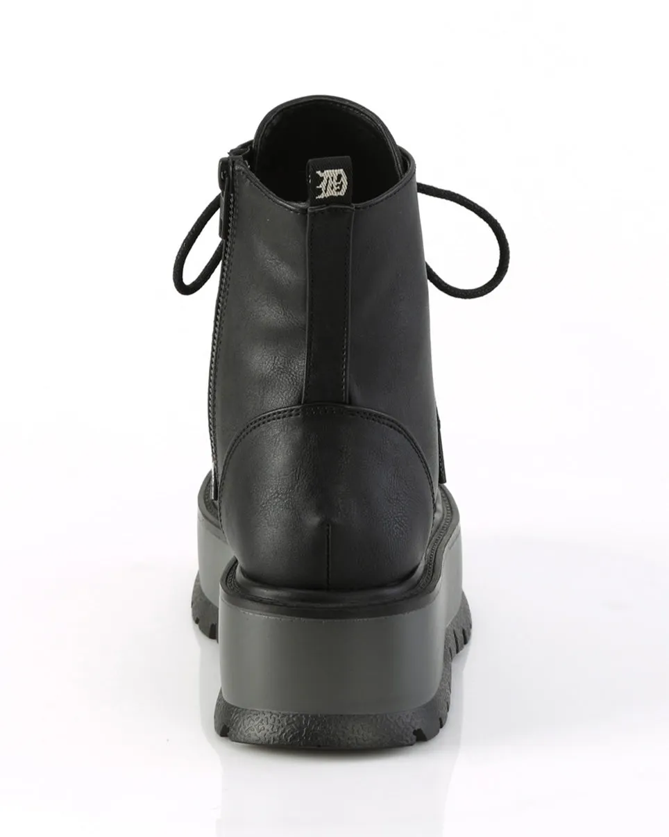 Demonia Slacker Black Combat Ankle Boots