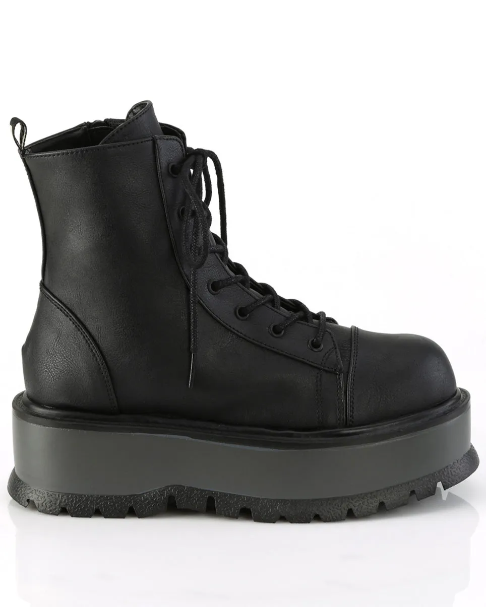 Demonia Slacker Black Combat Ankle Boots