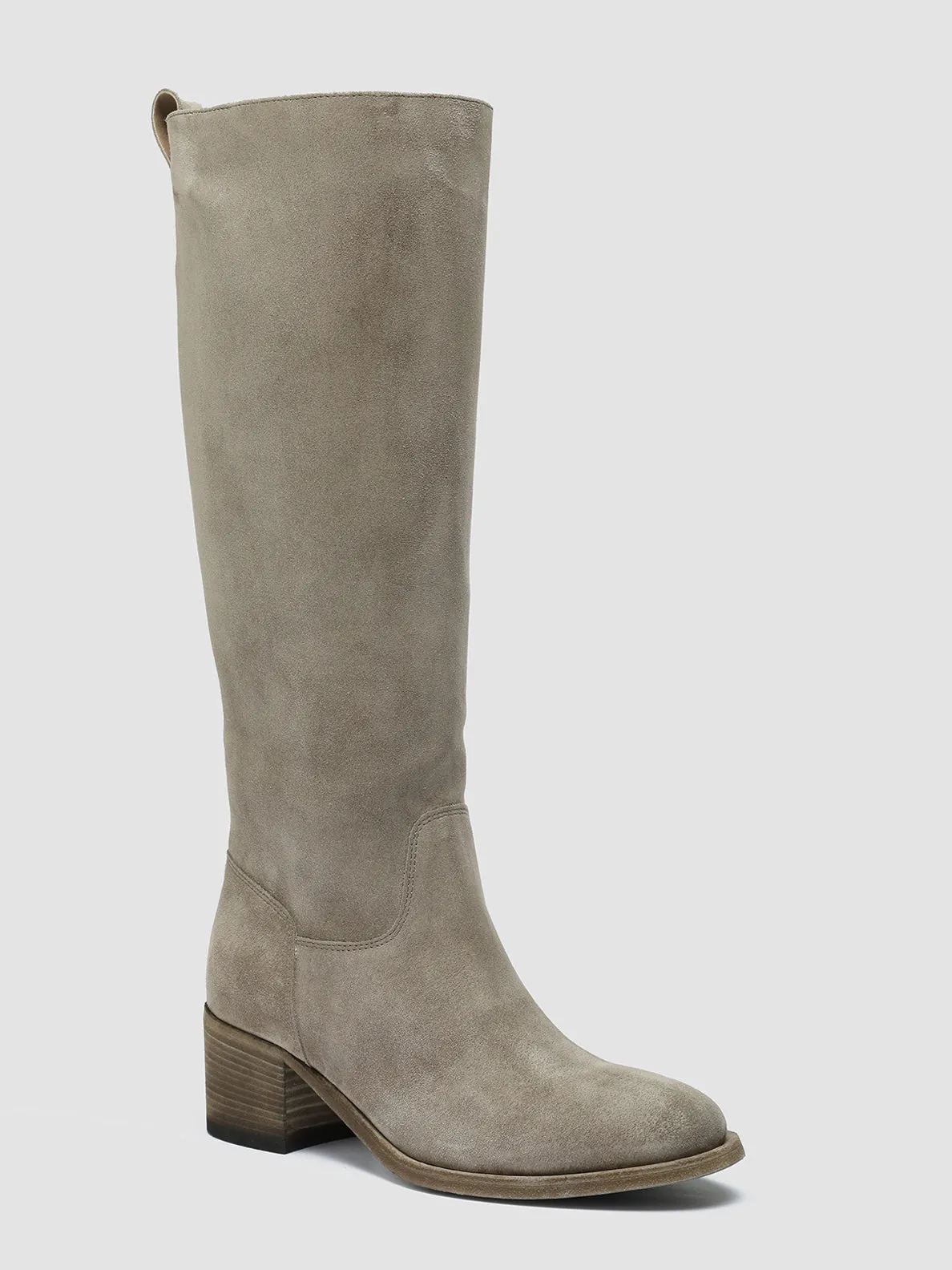 DENNER 116 - Gray Suede Zip Boots