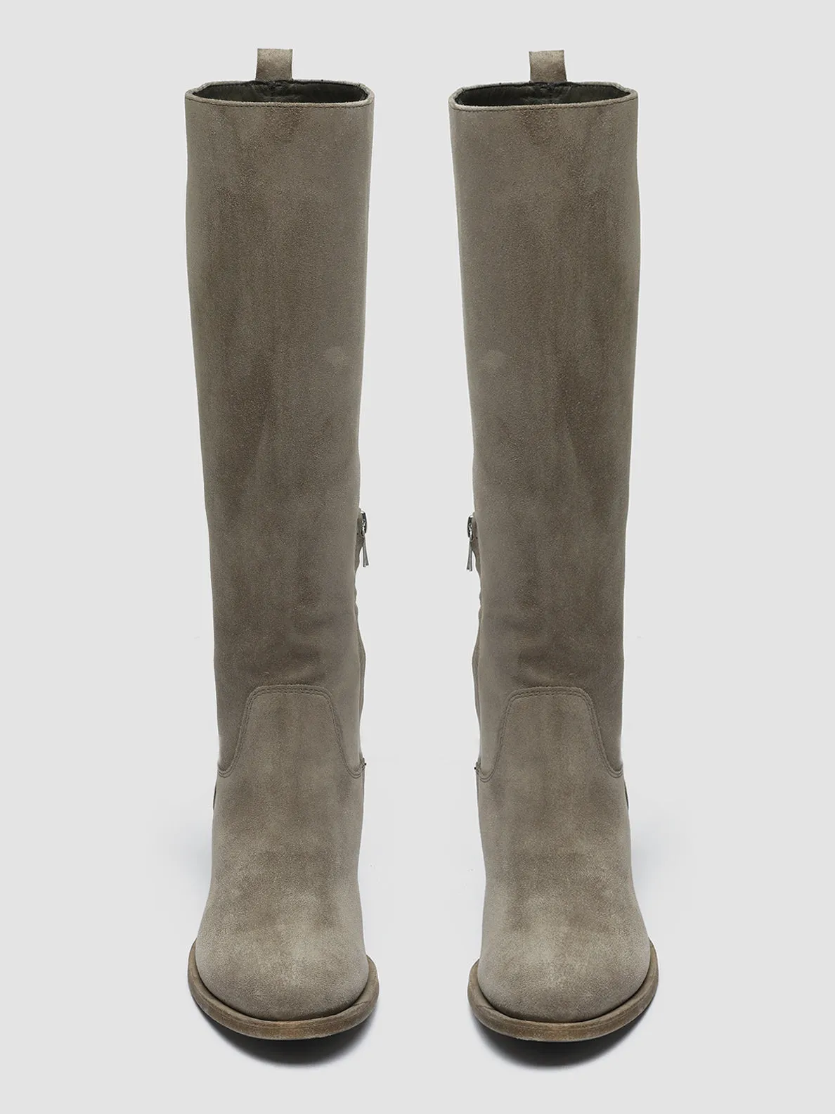 DENNER 116 - Gray Suede Zip Boots