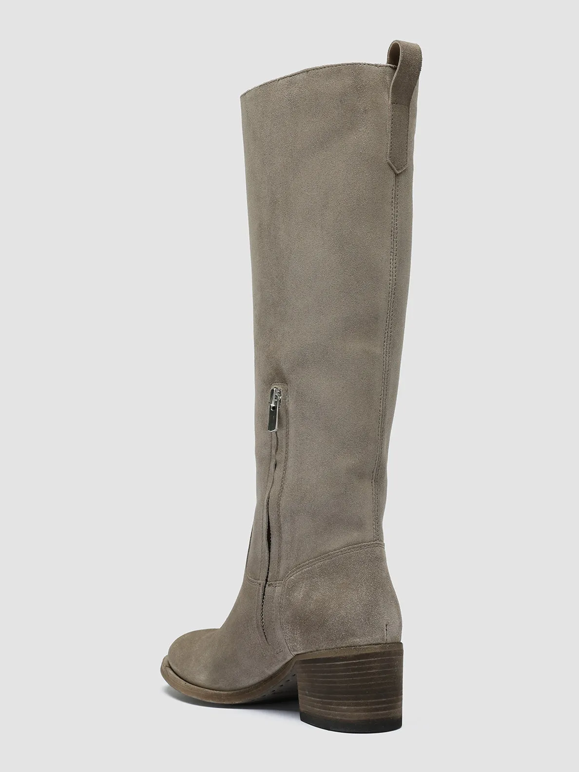 DENNER 116 - Gray Suede Zip Boots