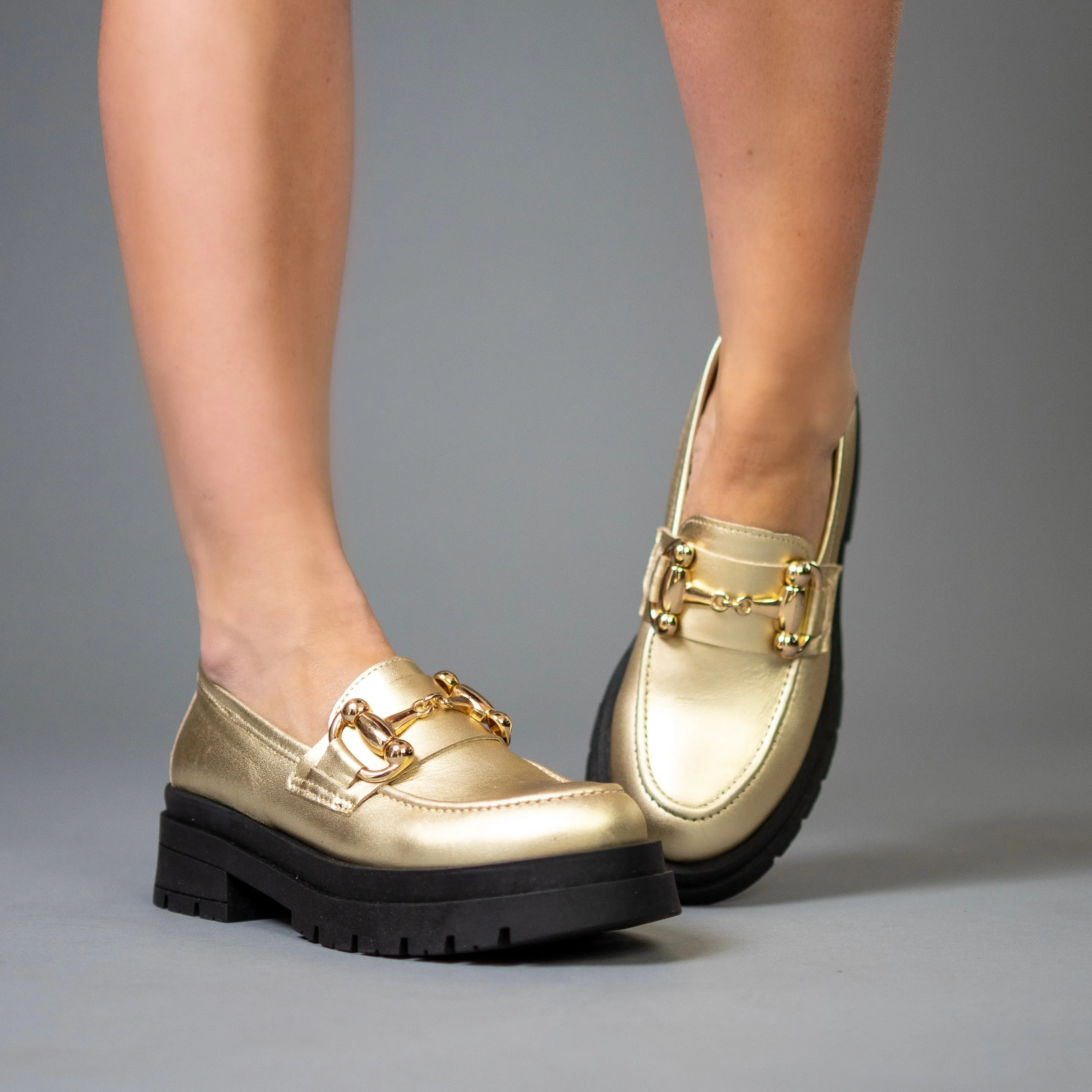 Hailey Ouro Metallic Leather