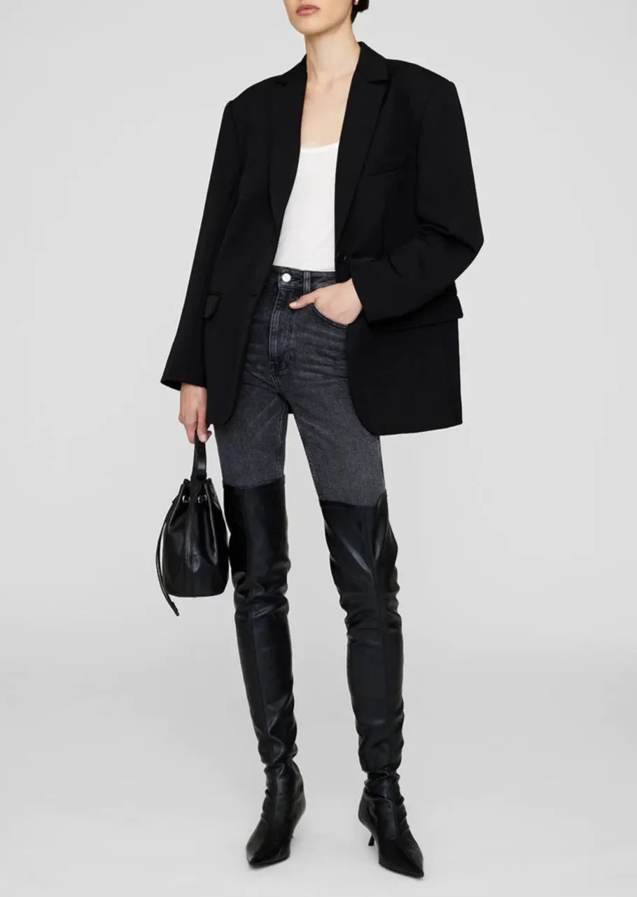 Hilda Over The Knee Boots - Black