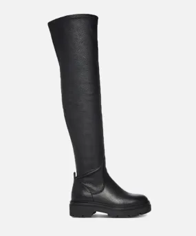 Industry Over Knee Boot - Black