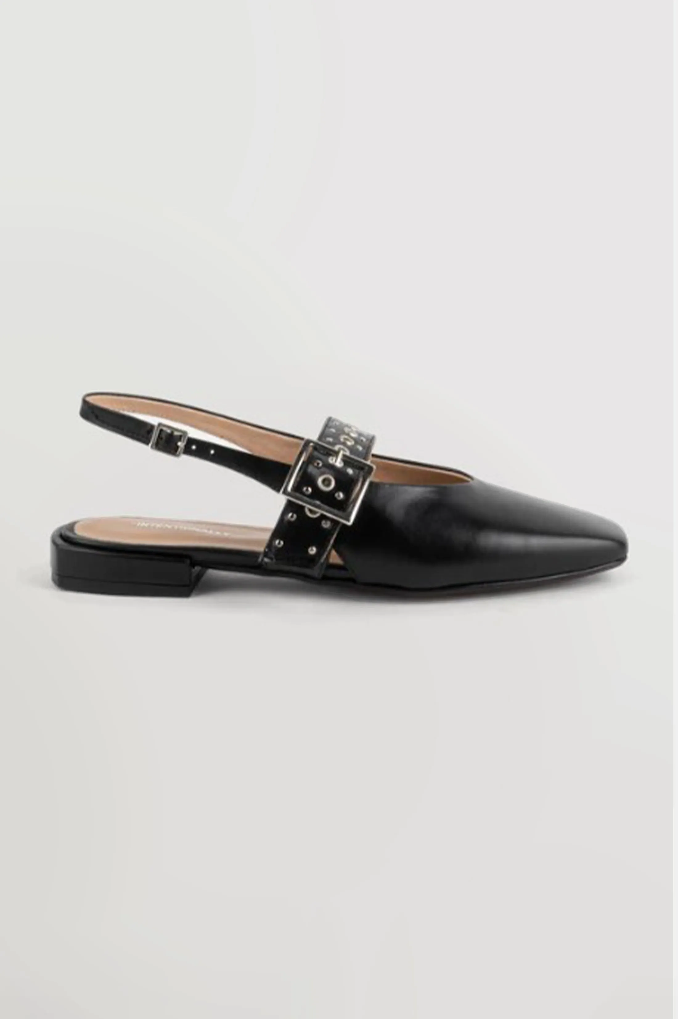 INTENTIONALLY BLANK PEARL BALLET FLAT - BLACK