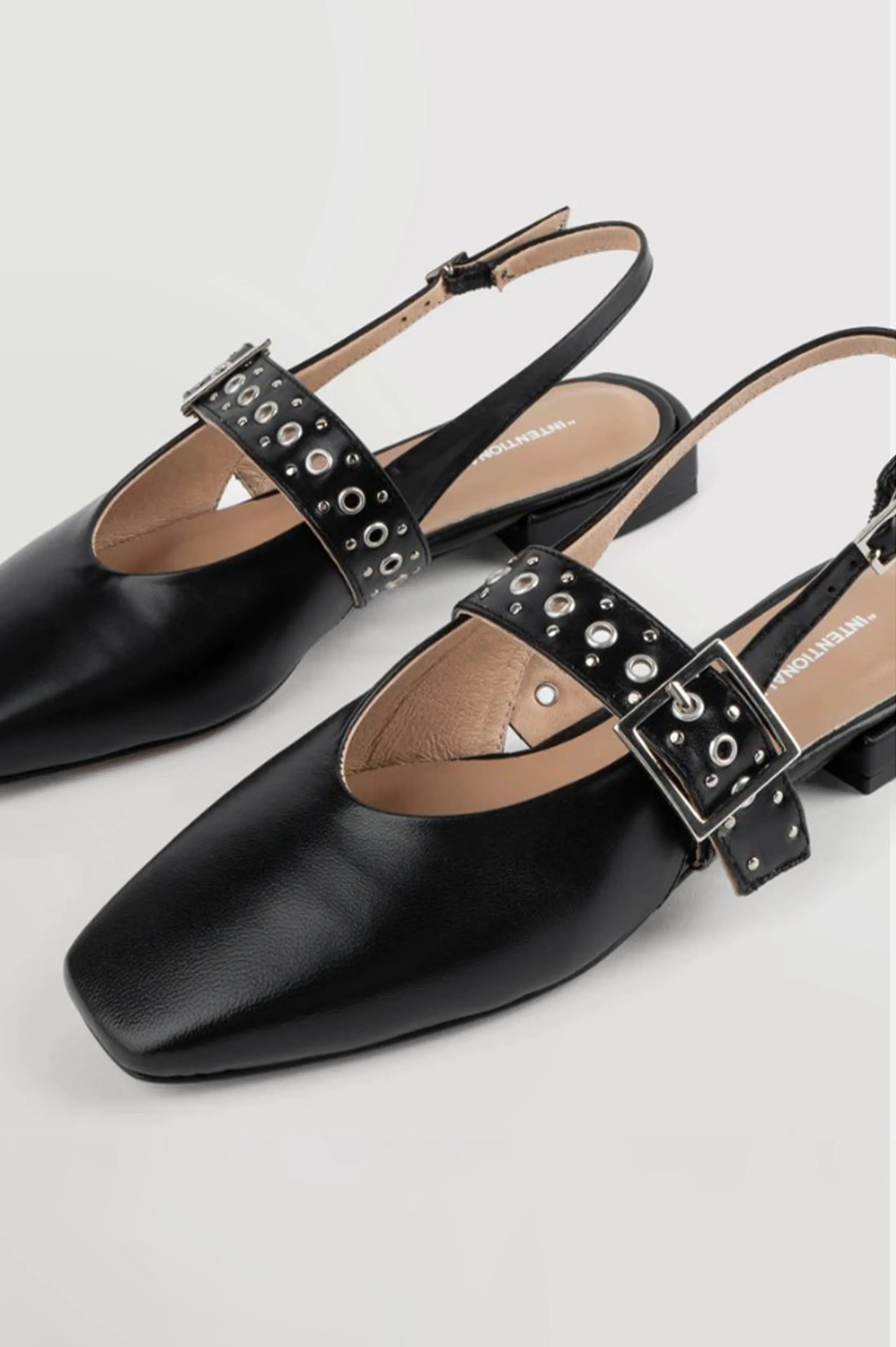 INTENTIONALLY BLANK PEARL BALLET FLAT - BLACK