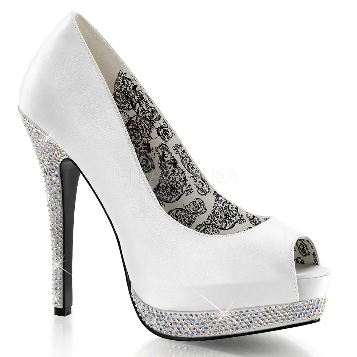 Ivory Peep Toe High Heels Bella-12R