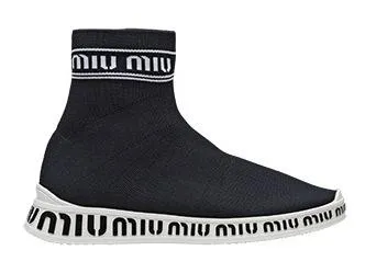 Knit High-Top Sneakers