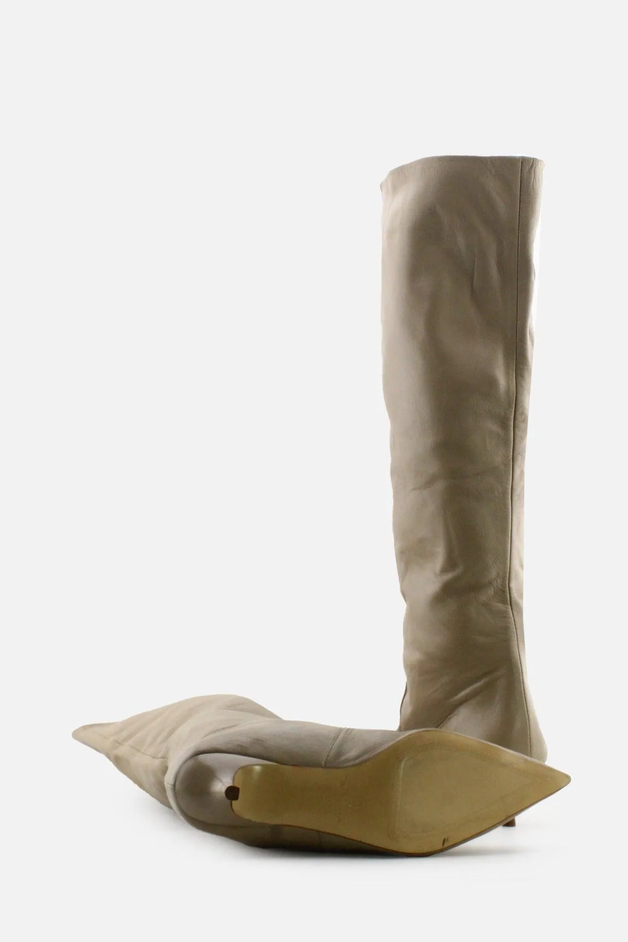 Massimo Dutti Kitten Over The Knee Boots | 100% Authentic Leather