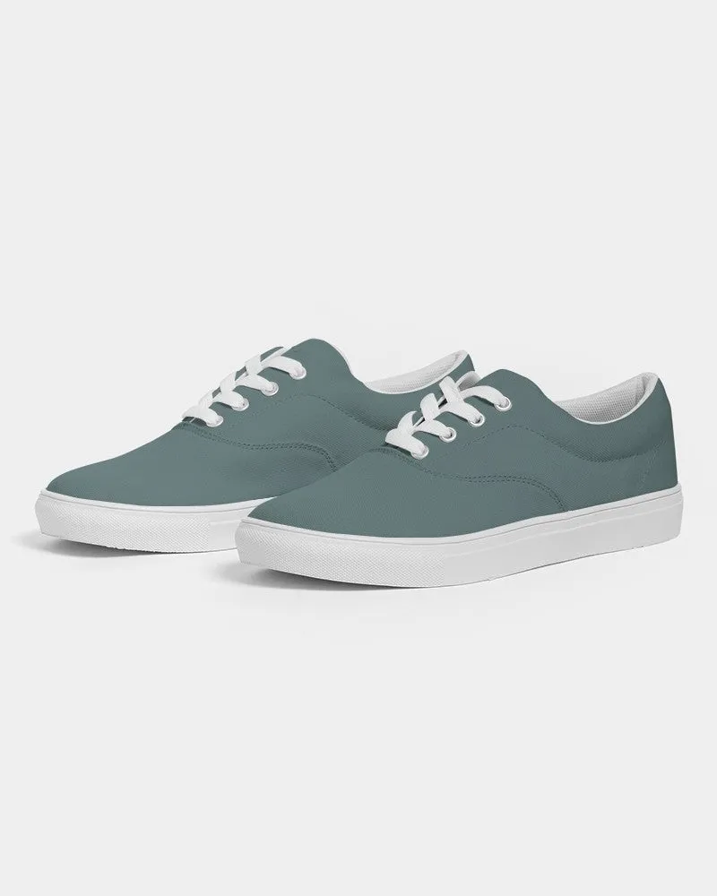 Medium Dark Blue Cool Green Men's Canvas Sneakers | Men's | Medium Dark Pale Pastel Blue Cool Green | C30M0Y15K60