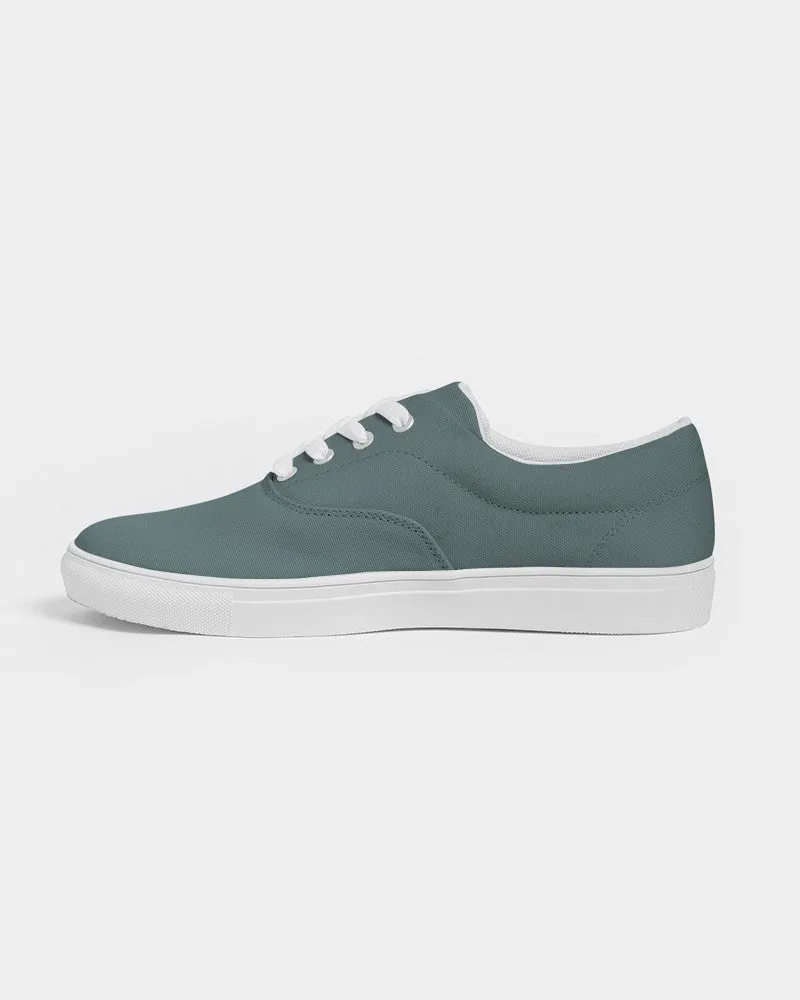 Medium Dark Blue Cool Green Men's Canvas Sneakers | Men's | Medium Dark Pale Pastel Blue Cool Green | C30M0Y15K60