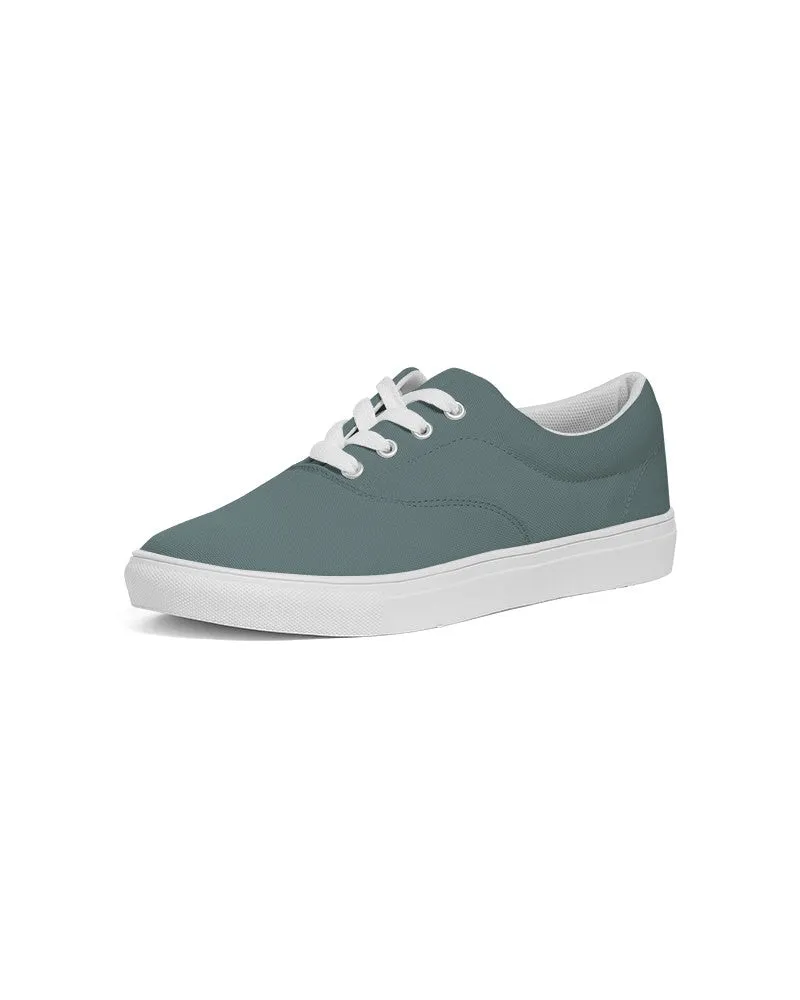 Medium Dark Blue Cool Green Men's Canvas Sneakers | Men's | Medium Dark Pale Pastel Blue Cool Green | C30M0Y15K60