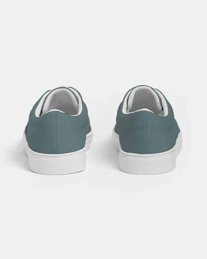 Medium Dark Blue Cool Green Men's Canvas Sneakers | Men's | Medium Dark Pale Pastel Blue Cool Green | C30M0Y15K60