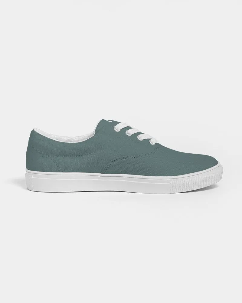 Medium Dark Blue Cool Green Men's Canvas Sneakers | Men's | Medium Dark Pale Pastel Blue Cool Green | C30M0Y15K60