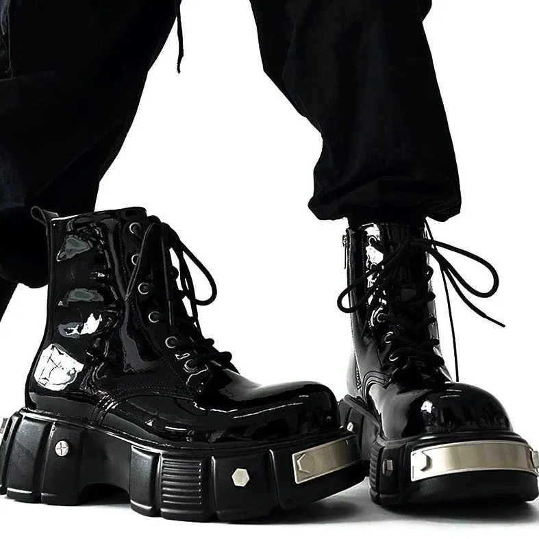 Metal Military Combat Boots