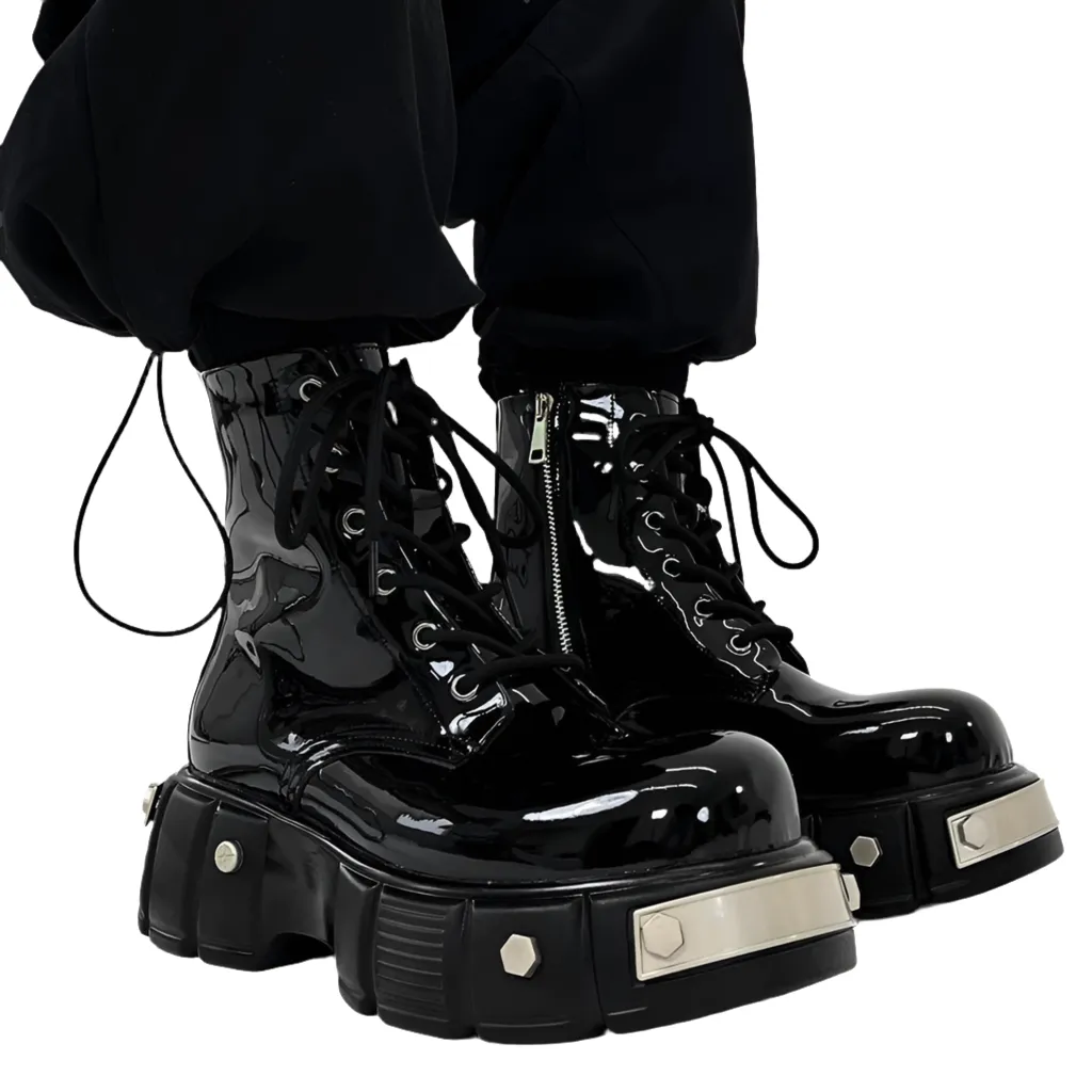 Metal Military Combat Boots