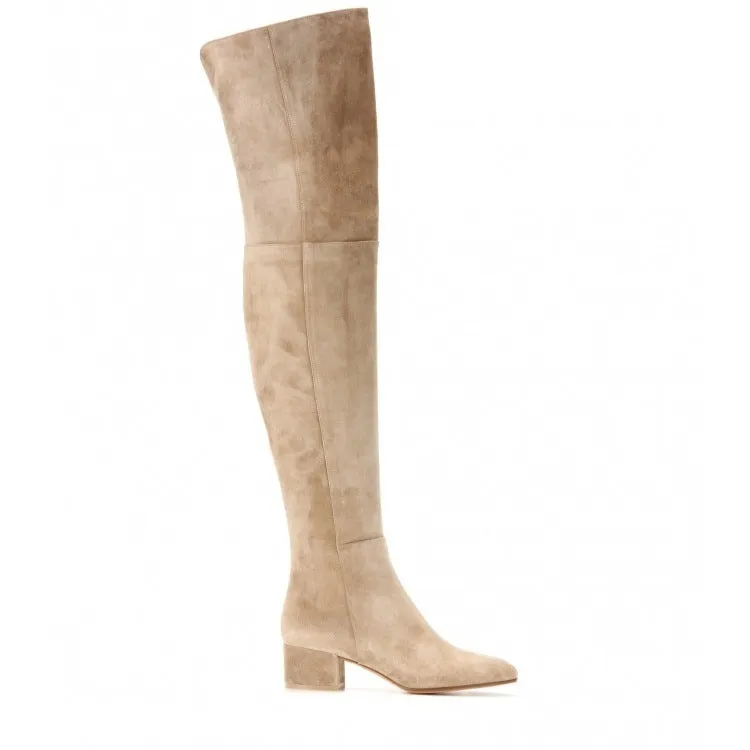 Mid-heel over the knee boots