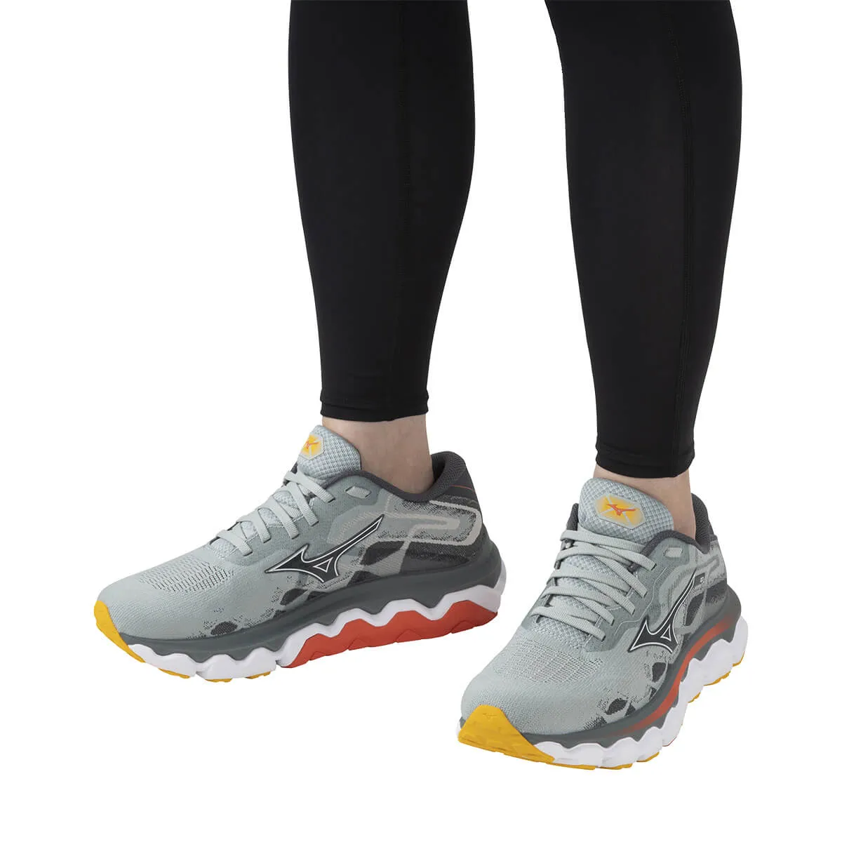 Mizuno Wave Horizon 7 Womens | Gray Mist/white/hot Coral