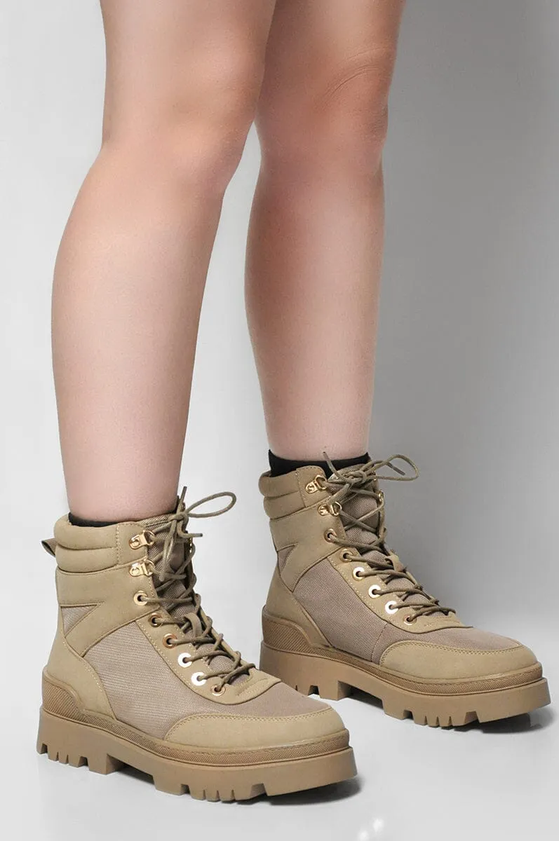 Mood Sand Combat Boots [Last size 6]