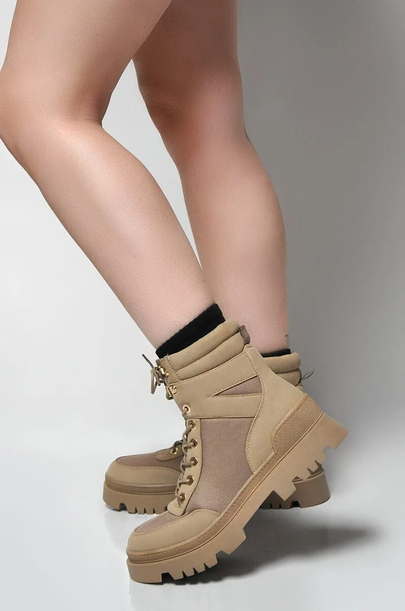 Mood Sand Combat Boots [Last size 6]