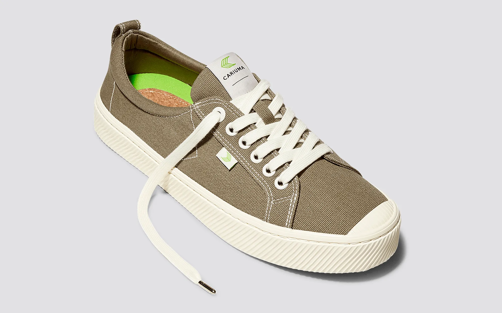 OCA Low Burnt Sand Canvas Contrast Thread Sneaker Women