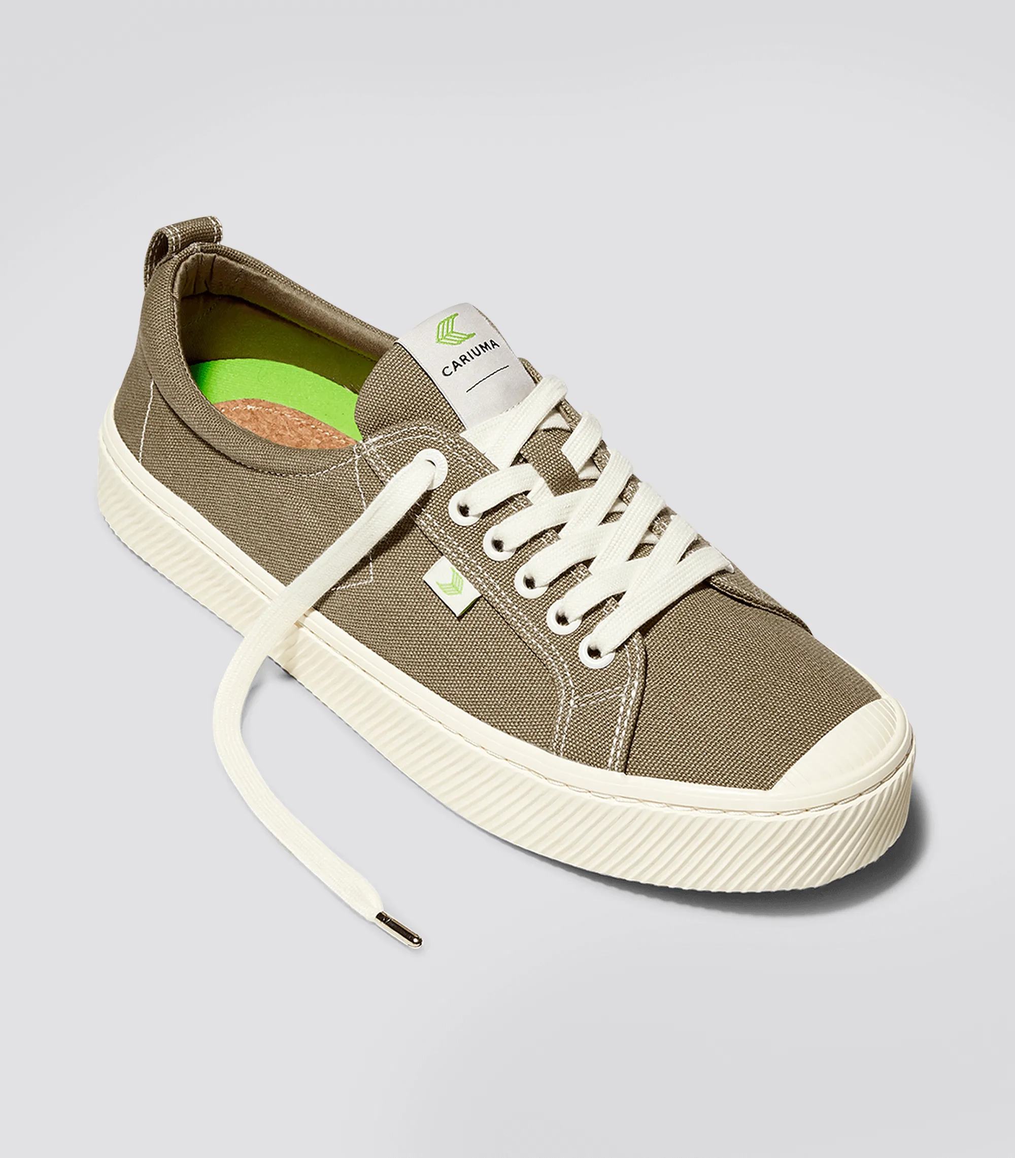 OCA Low Burnt Sand Canvas Contrast Thread Sneaker Women