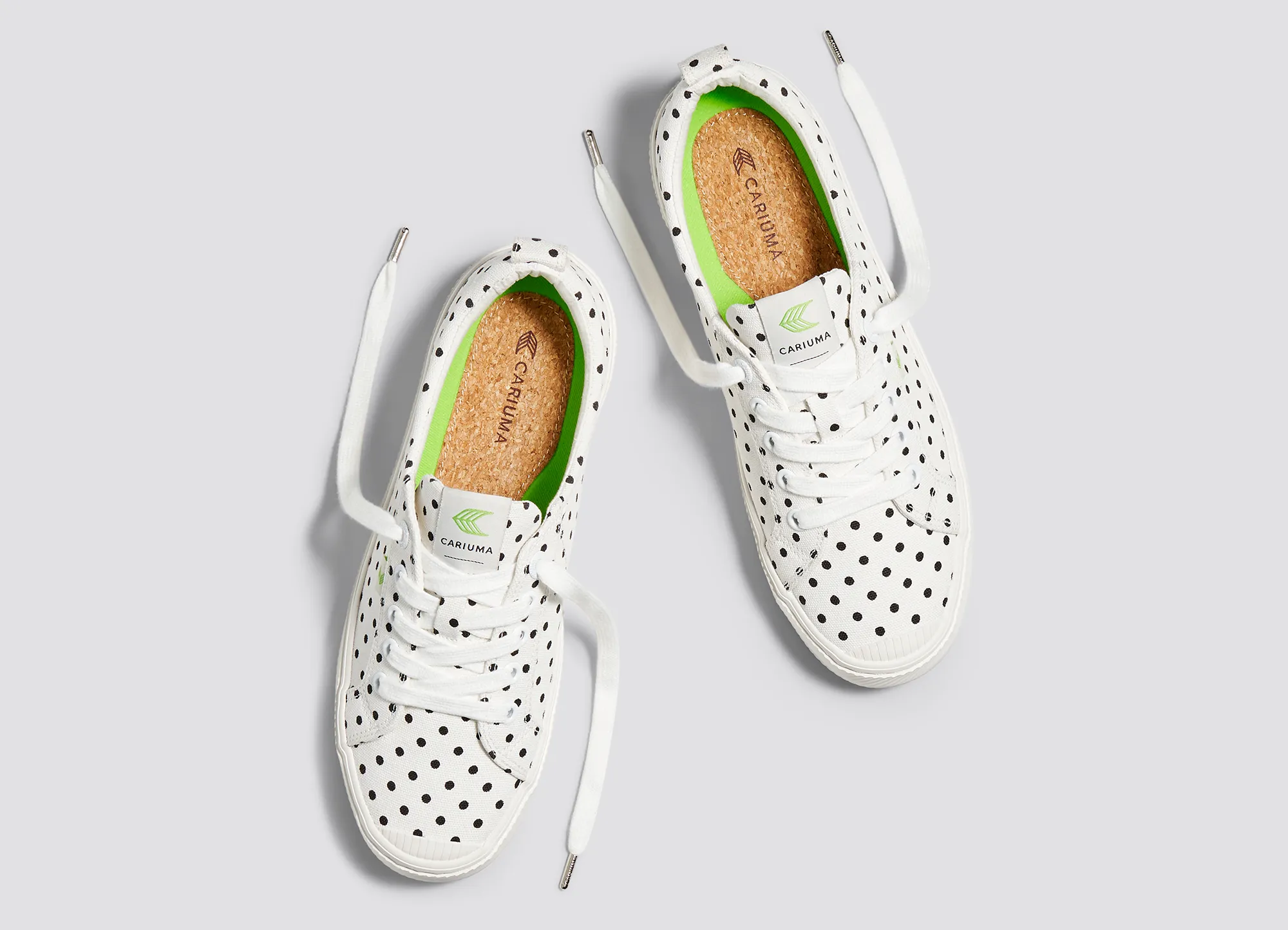 OCA Low White Polka Dots Canvas Sneaker Women