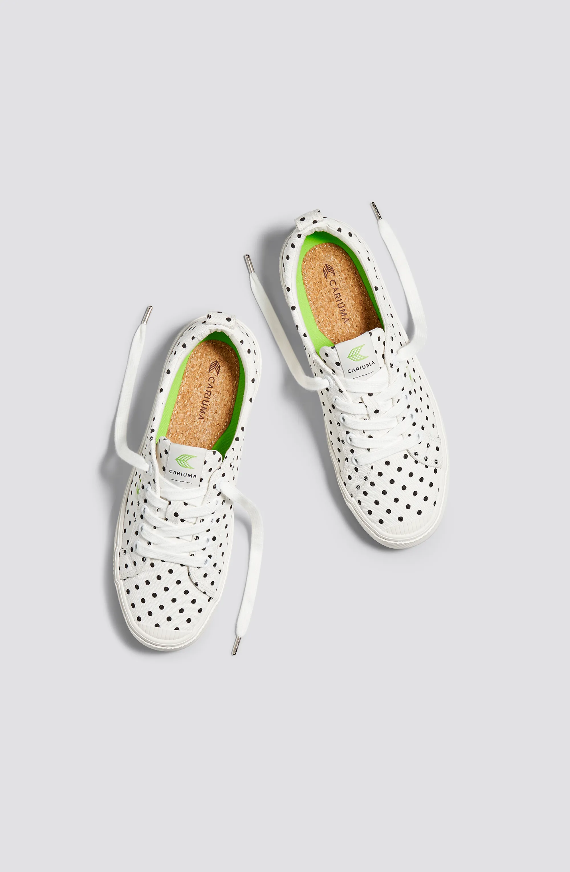 OCA Low White Polka Dots Canvas Sneaker Women