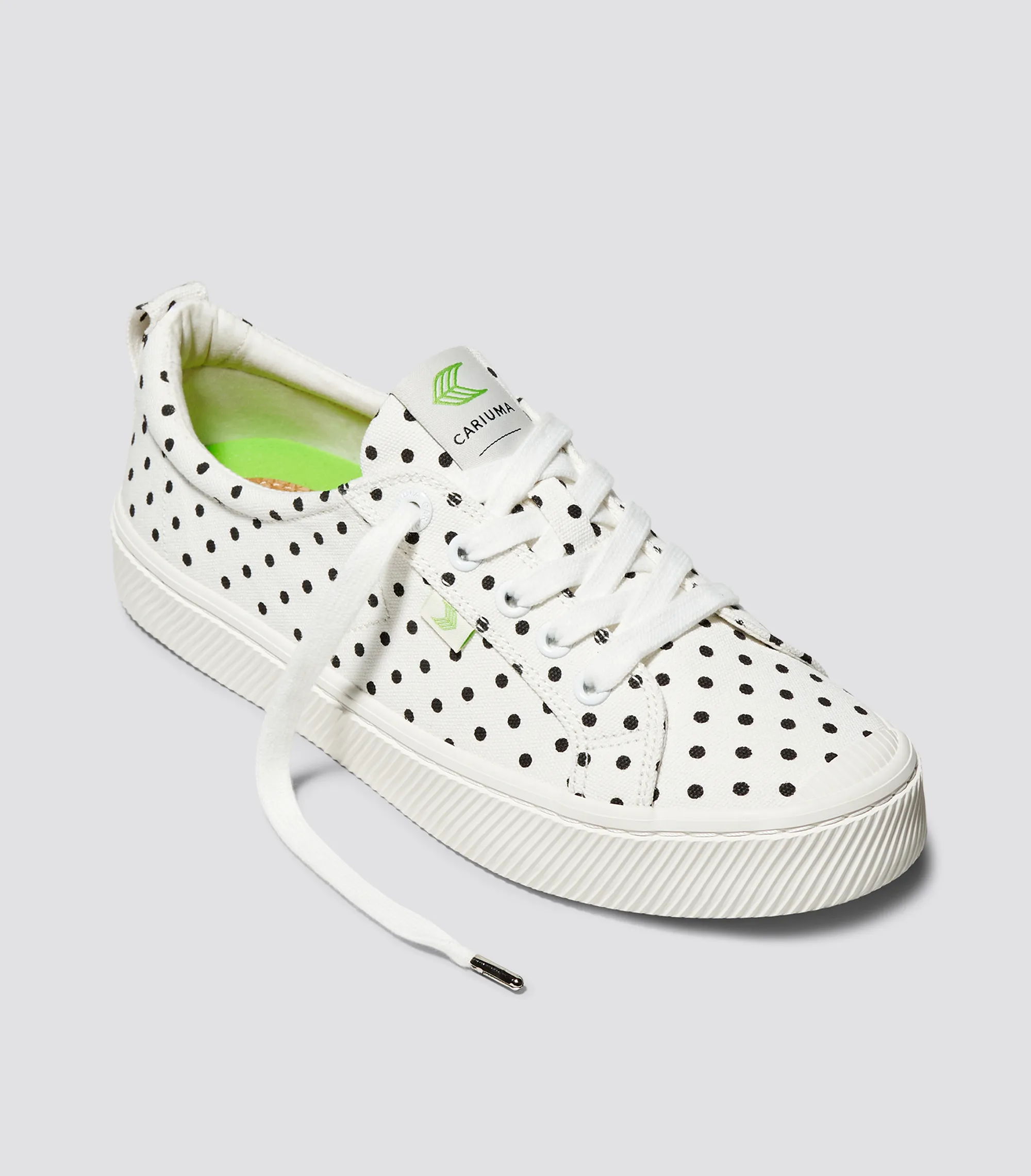 OCA Low White Polka Dots Canvas Sneaker Women