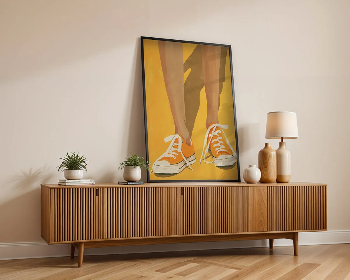 Orange Sneakers by Praha Bohemian