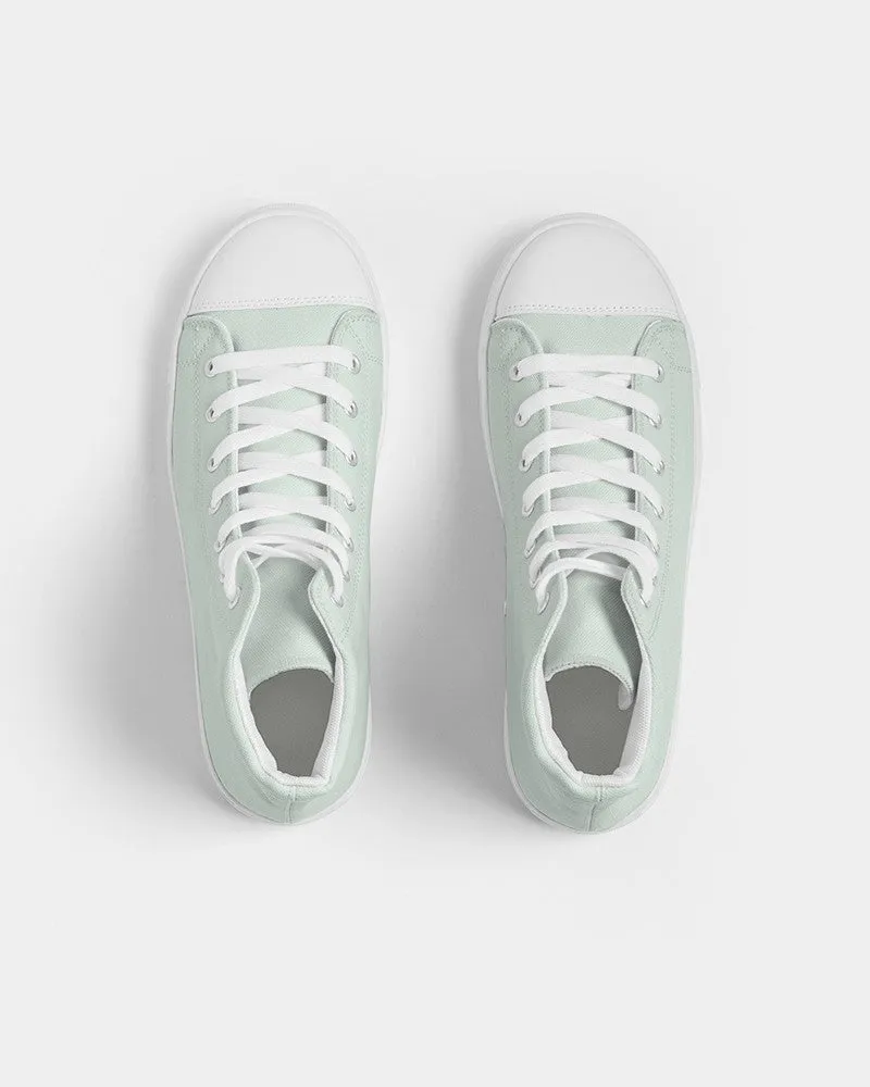 Pale Green Women's High-top Canvas Sneakers | Women's | Bright Pale Green | C10M0Y10K0