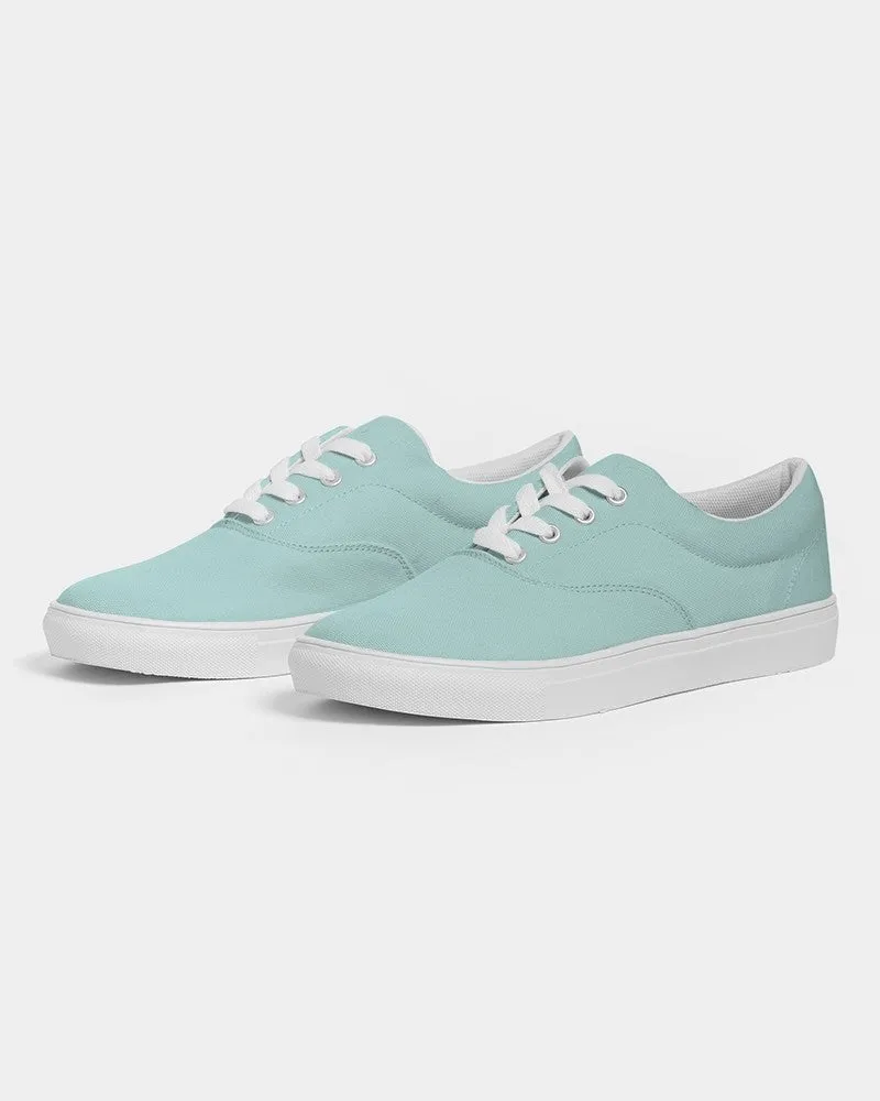 Pale Pastel Blue Cool Green Men's Canvas Sneakers | Men's | Bright Pale Pastel Blue Cool Green | C30M0Y15K0