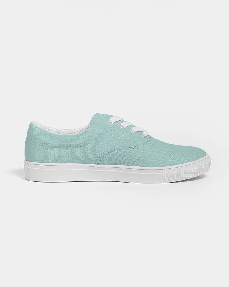 Pale Pastel Blue Cool Green Men's Canvas Sneakers | Men's | Bright Pale Pastel Blue Cool Green | C30M0Y15K0