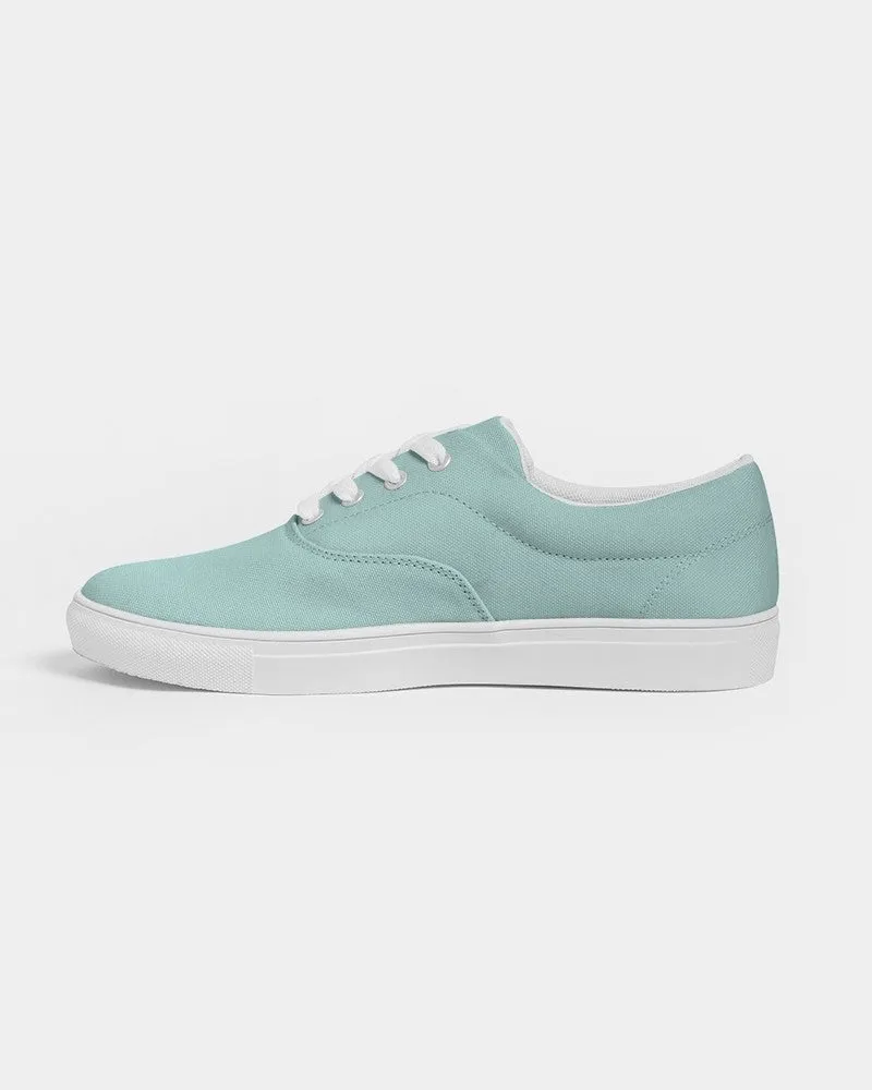 Pale Pastel Blue Cool Green Men's Canvas Sneakers | Men's | Bright Pale Pastel Blue Cool Green | C30M0Y15K0