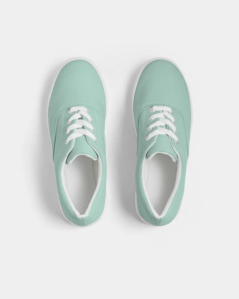 Pale Pastel Cool Green Men's Canvas Sneakers | Men's | Bright Pale Pastel Cool Green | C30M0Y22K0