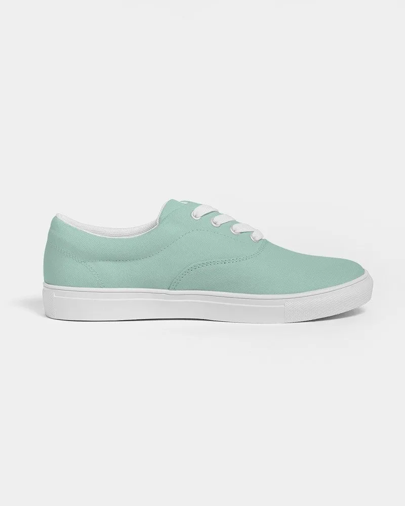 Pale Pastel Cool Green Men's Canvas Sneakers | Men's | Bright Pale Pastel Cool Green | C30M0Y22K0