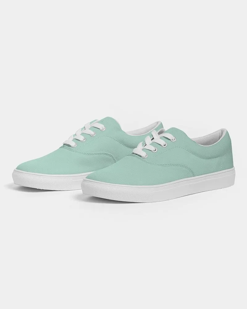 Pale Pastel Cool Green Men's Canvas Sneakers | Men's | Bright Pale Pastel Cool Green | C30M0Y22K0