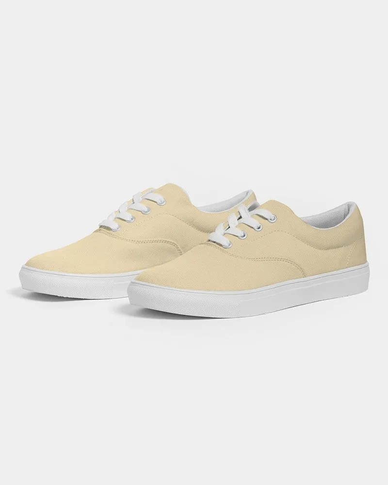 Pale Pastel Orange Yellow Women's Canvas Sneakers | Women's | Bright Pale Pastel Orange Yellow | C0M8Y30K0