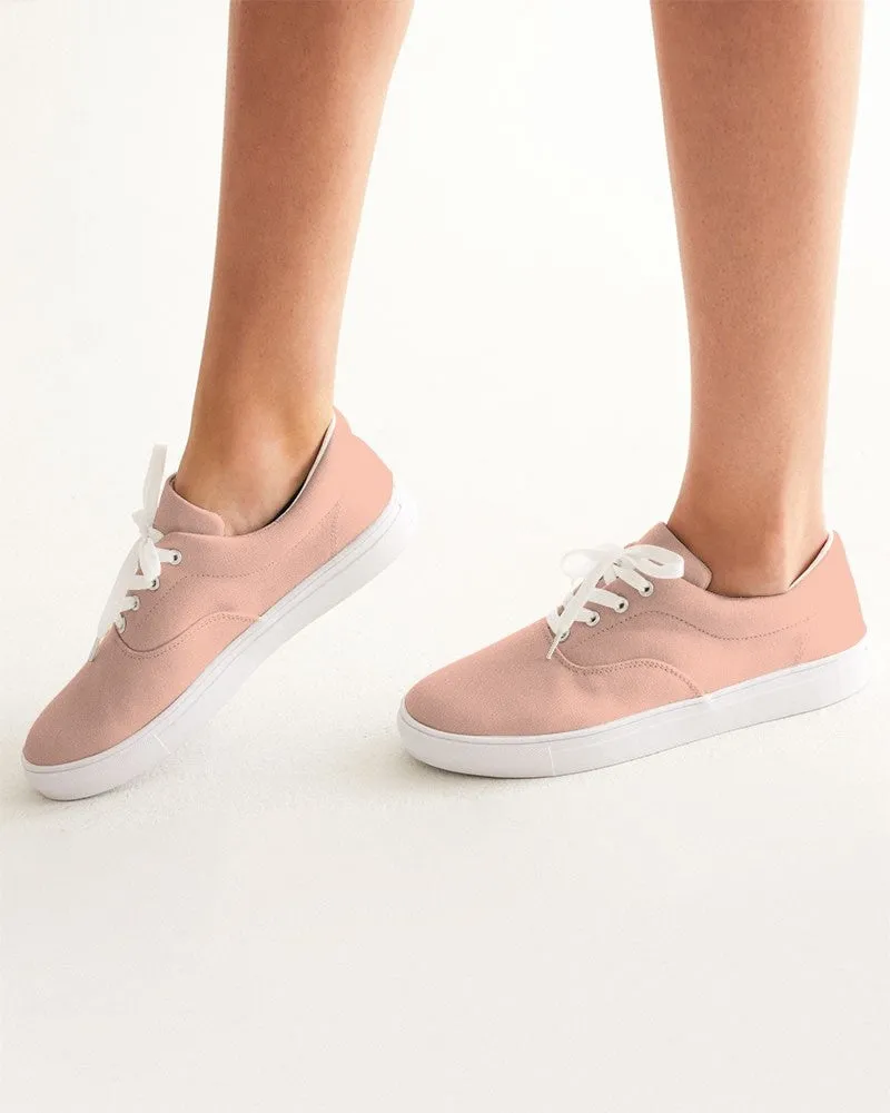 Pale Pastel Red Women's Canvas Sneakers | Women's | Bright Pale Pastel Red | C0M30Y30K0